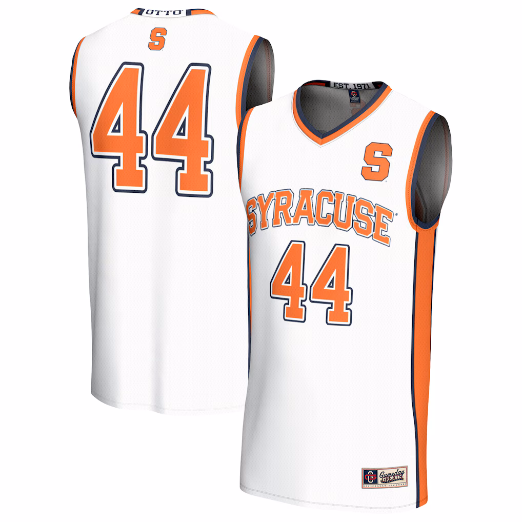 Unisex GameDay Greats White #44 Syracuse Orange Lightweight Collegiate Basketball Fashion Jersey - Ujersey Shop