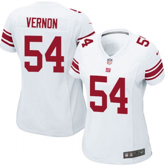 Women's Nike New York Giants #54 Olivier Vernon Game White NFL Jersey - Ujersey