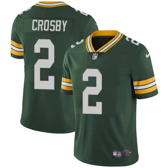 Youth Nike Green Bay Packers #2 Mason Crosby Green Team Color Vapor Untouchable Limited Player NFL Jersey - Ujersey