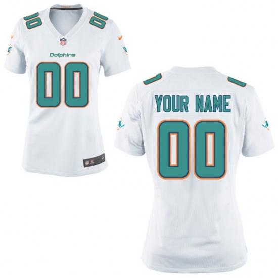 Women's Miami Dolphins Nike White Custom Game Jersey - Ujersey