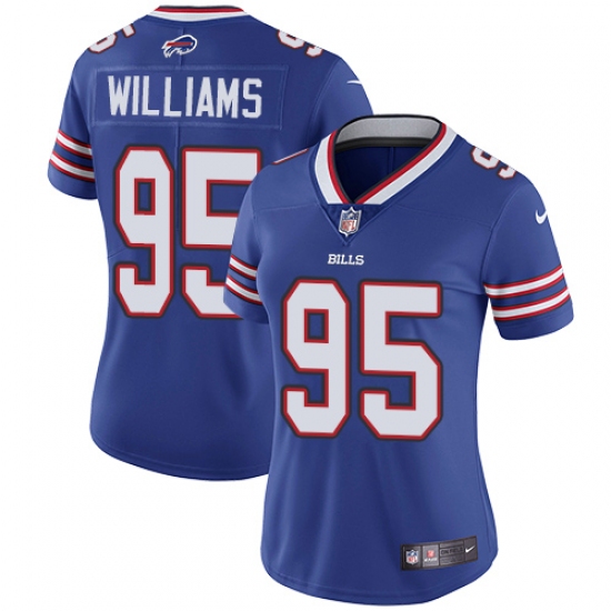 Women's Nike Buffalo Bills #95 Kyle Williams Royal Blue Team Color Vapor Untouchable Limited Player NFL Jersey - Ujersey