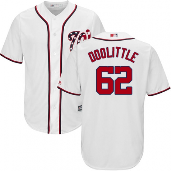 Men's Majestic Washington Nationals #62 Sean Doolittle Replica White Home Cool Base MLB Jersey - Ujersey
