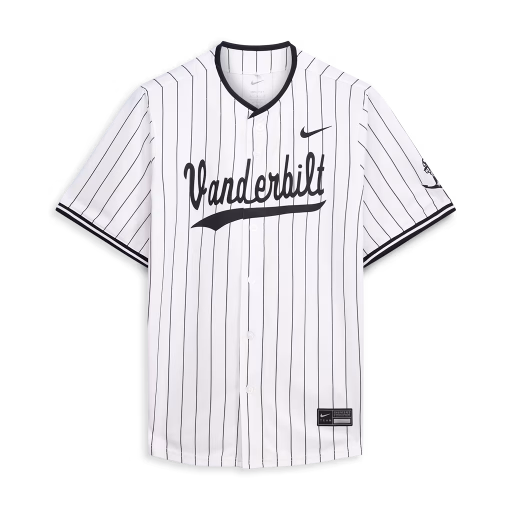 Men's Nike White Vanderbilt Commodores Limited Baseball Jersey - Ujersey NHL