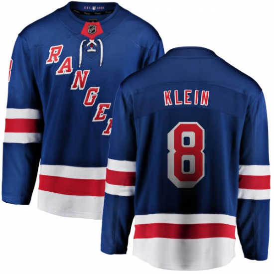 Youth New York Rangers #8 Kevin Klein Fanatics Branded Royal Blue Home Breakaway NHL Jersey - Ujersey