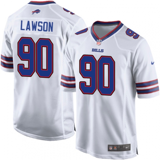 Youth Nike Buffalo Bills #90 Shaq Lawson Game White NFL Jersey - Ujersey