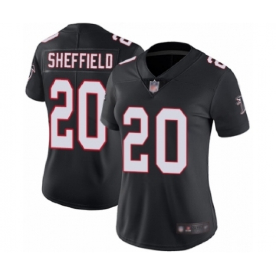 Women's Atlanta Falcons #20 Kendall Sheffield Black Alternate Vapor Untouchable Limited Player Football Jersey - Ujersey