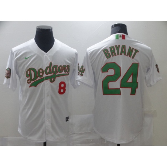 Men's Nike Los Angeles Dodgers #24 Kobe Bryant White Authentic Jersey - Ujersey