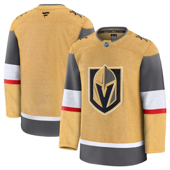 Men's Vegas Golden Knights Blank Gold 2024-25 Home Stitched Hockey Jersey - Ujersey