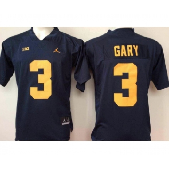 Michigan Wolverines 3 Rashan Gary Navy College Football Jersey - Ujersey