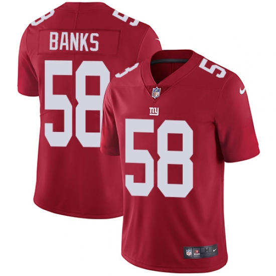 Youth Nike New York Giants #58 Carl Banks Red Alternate Vapor Untouchable Limited Player NFL Jersey - Ujersey