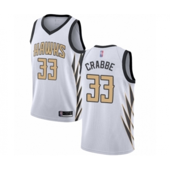Women's Atlanta Hawks #33 Allen Crabbe Swingman White Basketball Jersey - City Edition - Ujersey