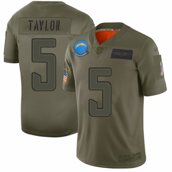 Women's Los Angeles Chargers #5 Tyrod Taylor Limited Camo 2019 Salute to Service Football Jersey - Ujersey