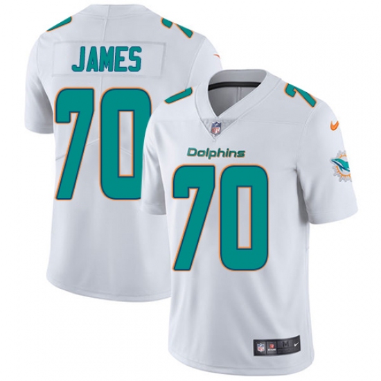 Youth Nike Miami Dolphins #70 Ja'Wuan James Elite White NFL Jersey - Ujersey