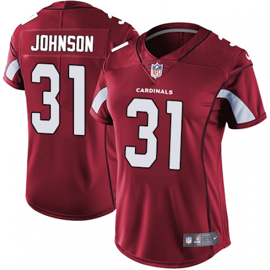 Women's Nike Arizona Cardinals #31 David Johnson Red Team Color Vapor Untouchable Limited Player NFL Jersey - Ujersey