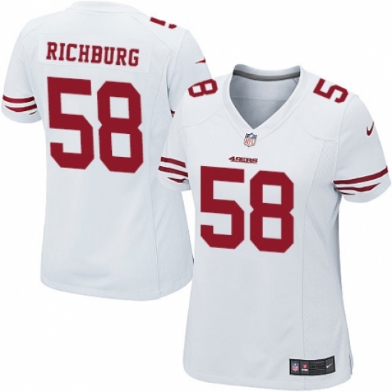 Women's Nike San Francisco 49ers #58 Weston Richburg Game White NFL Jersey - Ujersey