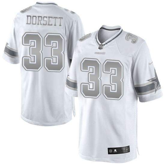 Men's Nike Dallas Cowboys #33 Tony Dorsett Limited White Platinum NFL Jersey - Ujersey