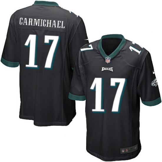 Men's Nike Philadelphia Eagles #17 Harold Carmichael Game Black Alternate NFL Jersey - Ujersey