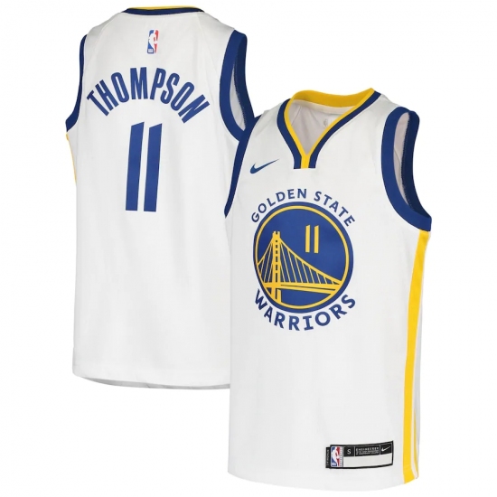 Youth Golden State Warriors #11 Klay Thompson Nike White 2020-21 Swingman Jersey - Ujersey