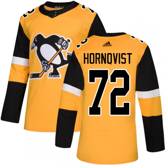 Youth Adidas Pittsburgh Penguins #72 Patric Hornqvist Authentic Gold Alternate NHL Jersey - Ujersey