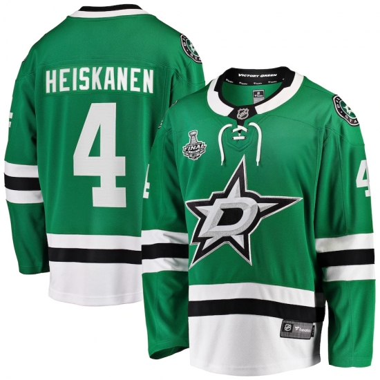 Men's Dallas Stars #4 Miro Heiskanen Fanatics Branded Green 2020 Stanley Cup Final Bound Home Player Breakaway Jersey - Ujersey