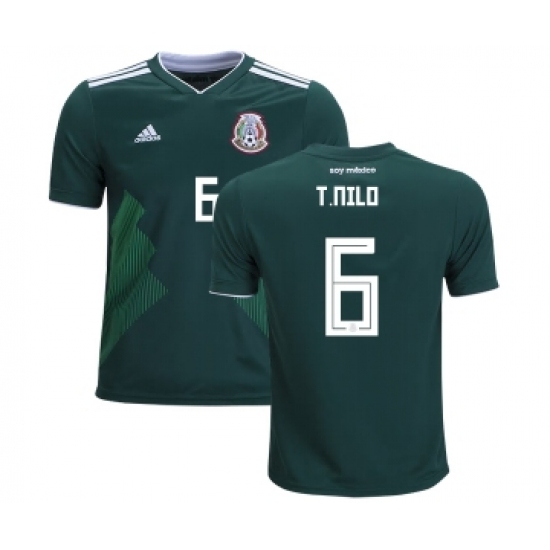 Mexico #6 T.Nilo Home Kid Soccer Country Jersey