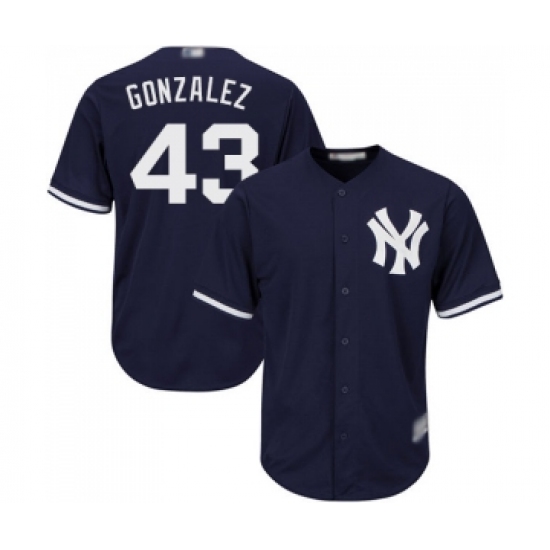 Youth New York Yankees #43 Gio Gonzalez Authentic Navy Blue Alternate Baseball Jersey - Ujersey