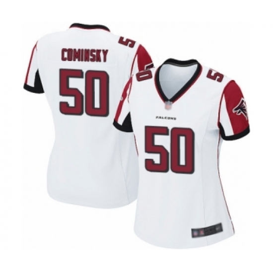 Women's Atlanta Falcons #50 John Cominsky Game White Football Jersey - Ujersey