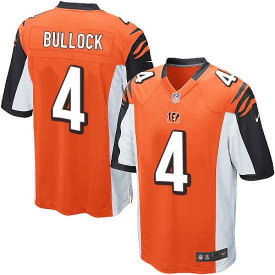 Men's Nike Cincinnati Bengals #4 Randy Bullock Game Orange Alternate NFL Jersey - Ujersey