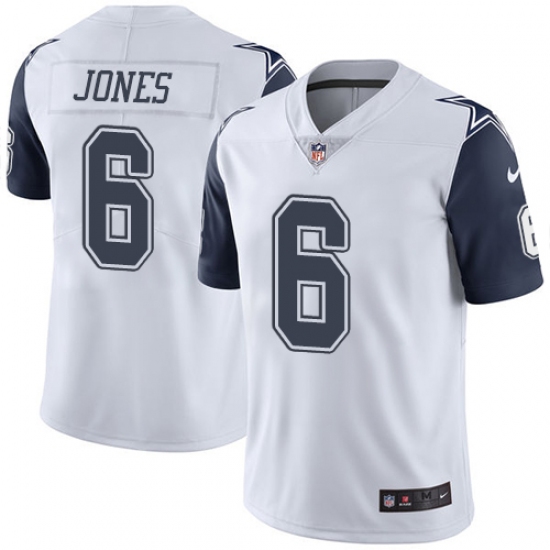 Youth Nike Dallas Cowboys #6 Chris Jones Limited White Rush Vapor Untouchable NFL Jersey - Ujersey