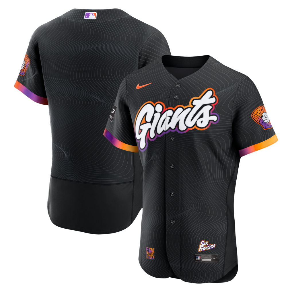 Men's San Francisco Giants Nike Anthracite City Connect Authentic Sponsor Patch Jersey - Ujersey