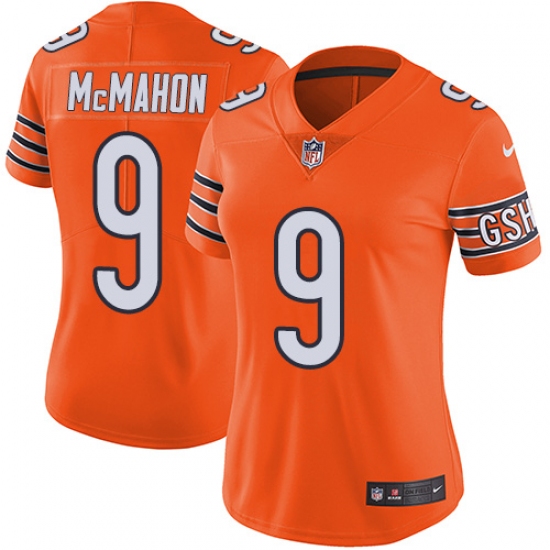 Women's Nike Chicago Bears #9 Jim McMahon Limited Orange Rush Vapor Untouchable NFL Jersey - Ujersey
