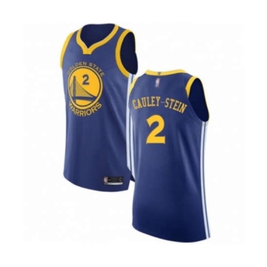 Men's Golden State Warriors #2 Willie Cauley-Stein Authentic Royal Blue Basketball Jersey - Icon Edition - Ujersey