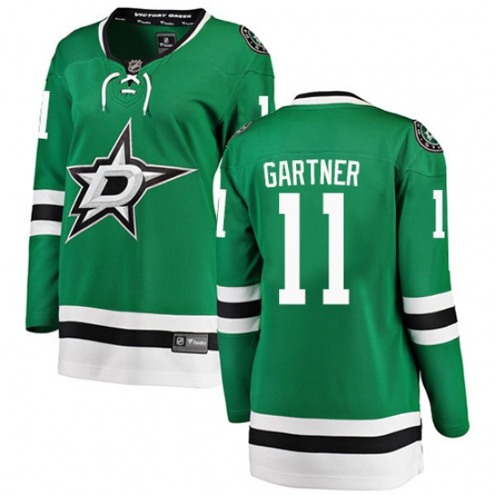 Women's Dallas Stars #11 Mike Gartner Authentic Green Home Fanatics Branded Breakaway NHL Jersey - Ujersey