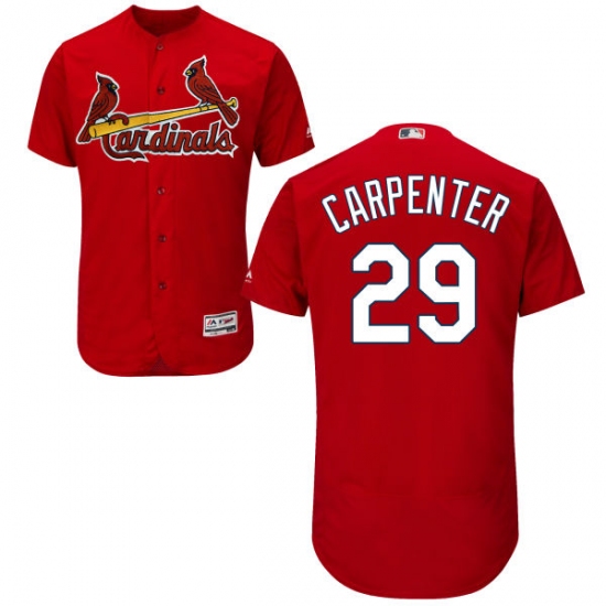 Men's Majestic St. Louis Cardinals #29 Chris Carpenter Red Alternate Flex Base Authentic Collection MLB Jersey - Ujersey