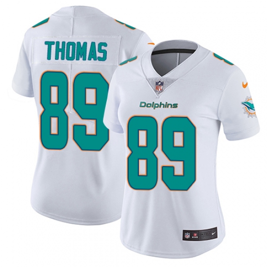 Women's Nike Miami Dolphins #89 Julius Thomas White Vapor Untouchable Limited Player NFL Jersey - Ujersey