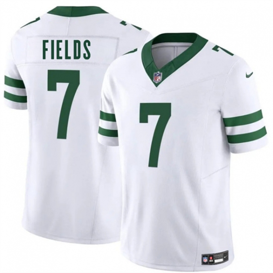 Men's New York Jets #7 Justin Fields White 2025 F.U.S.E. Vapor Untouchable Limited Football Stitched Jersey - Ujersey