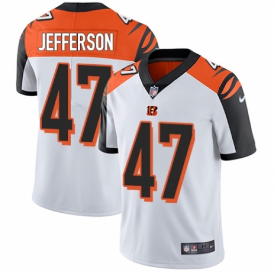 Men's Nike Cincinnati Bengals #47 Malik Jefferson White Vapor Untouchable Limited Player NFL Jersey - Ujersey