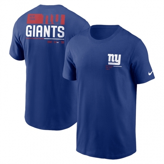 Men's New York Giants Royal Team Incline T Shirt - Ujersey