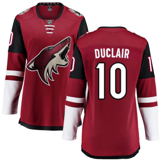 Women's Arizona Coyotes #10 Anthony Duclair Fanatics Branded Burgundy Red Home Breakaway NHL Jersey - Ujersey