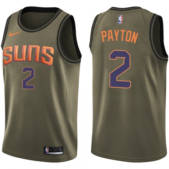 Youth Nike Phoenix Suns #2 Elfrid Payton Swingman Green Salute to Service NBA Jersey - Ujersey