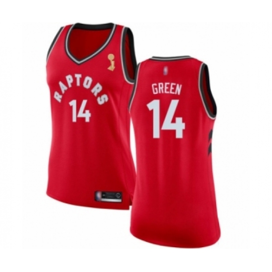 Women's Toronto Raptors #14 Danny Green Swingman Red 2019 Basketball Finals Champions Jersey - Icon Edition - Ujersey