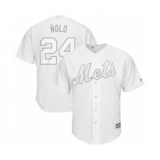 Men's New York Mets #24 Robinson Cano  Nolo  Authentic White 2019 Players Weekend Baseball Jersey
