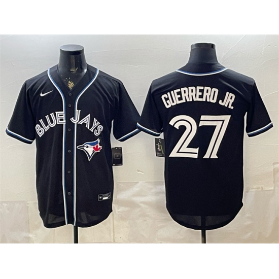 Men's Toronto Blue Jays #27 Vladimir Guerrero Jr. 2026 Fashion Replica Black Out Stitched Baseball Jersey - Ujersey