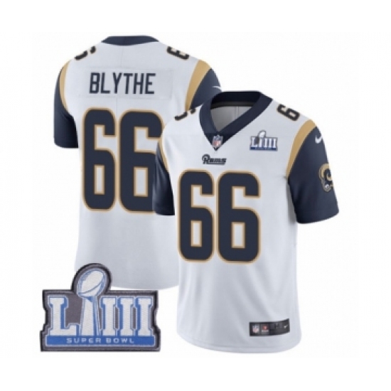 Men's Nike Los Angeles Rams #66 Austin Blythe White Vapor Untouchable Limited Player Super Bowl LIII Bound NFL Jersey - Ujersey