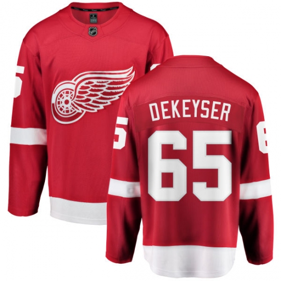 Youth Detroit Red Wings #65 Danny DeKeyser Fanatics Branded Red Home Breakaway NHL Jersey - Ujersey