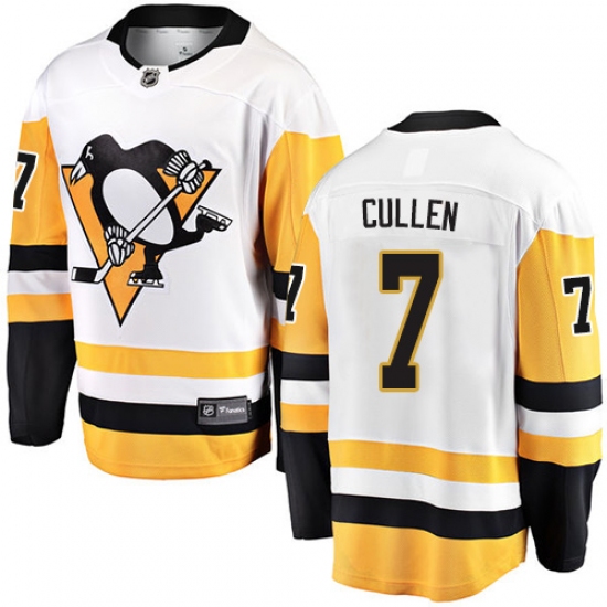 Men's Pittsburgh Penguins #7 Matt Cullen Authentic White Away Fanatics Branded Breakaway NHL Jersey - Ujersey