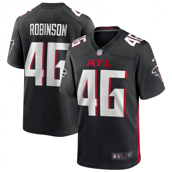Men's Atlanta Falcons #46 Edmond Robinson Nike Black Game Player Jersey - Ujersey