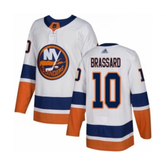 Youth New York Islanders #10 Derick Brassard Authentic White Away Hockey Jersey - Ujersey