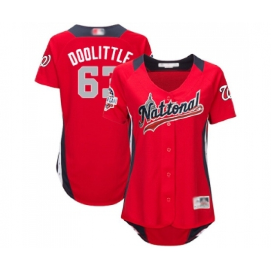 Women's Washington Nationals #63 Sean Doolittle Game Red National League 2018 Baseball All-Star Baseball Jersey - Ujersey