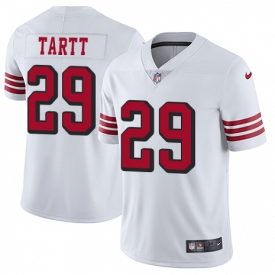 Men's Nike San Francisco 49ers #29 Jaquiski Tartt Elite White Rush Vapor Untouchable NFL Jersey - Ujersey